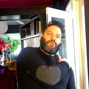 Vintage Black Sweater - W/ elbow patches